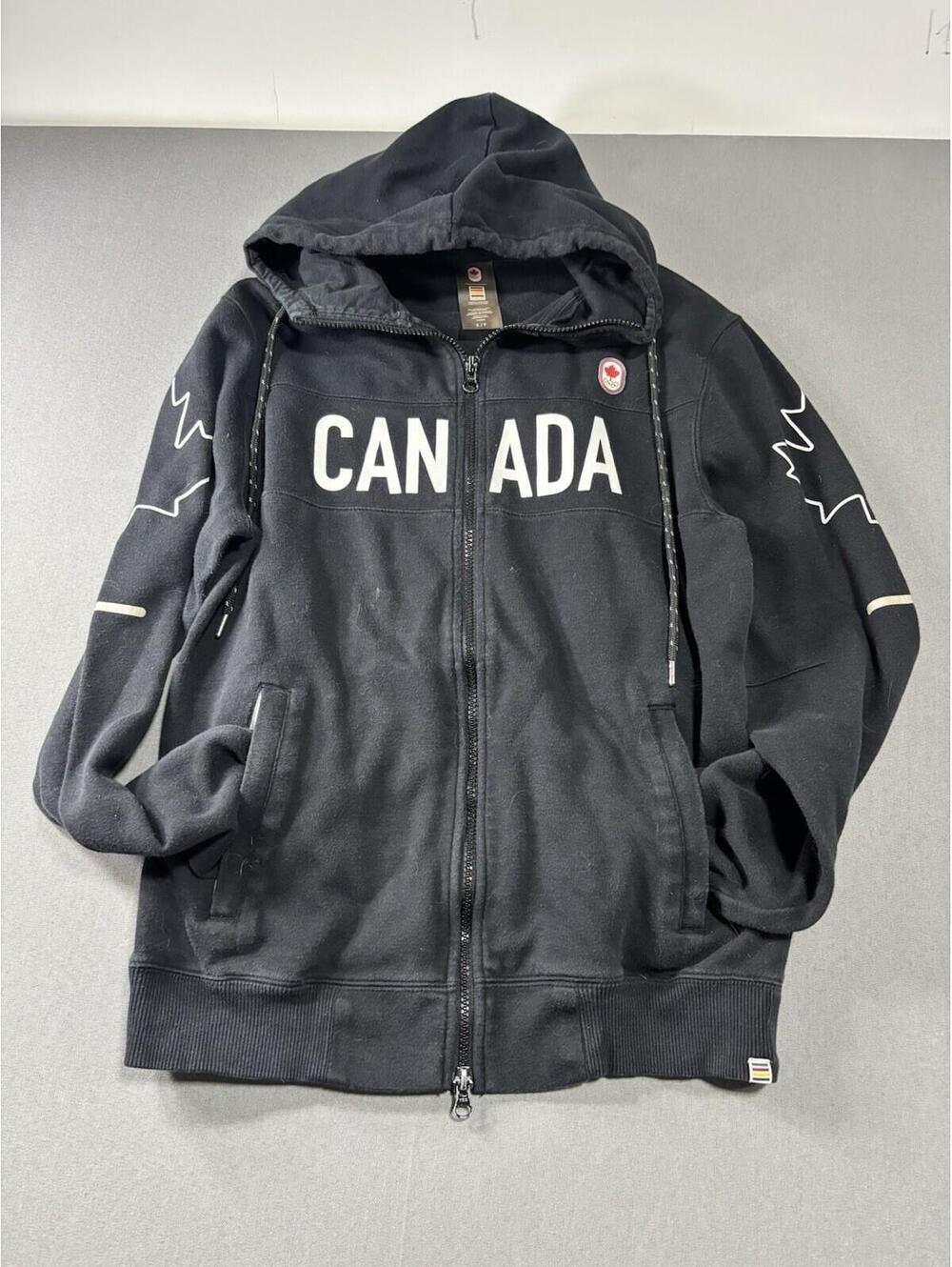 Hudson's Bay Co. Canada Olympics Zip Hoodie Black Mens Size Small